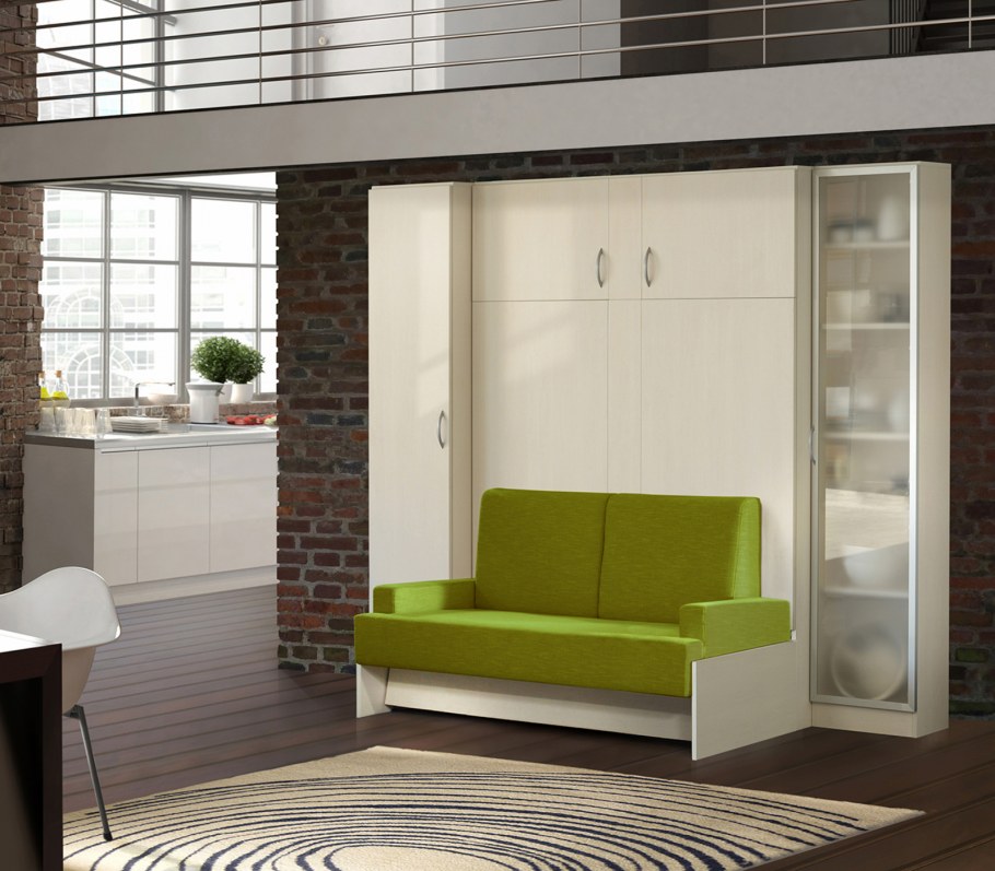 Диван встроенный в шкаф