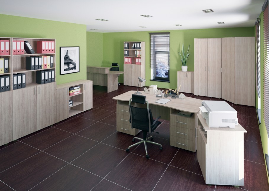 Офисная мебель ясень шимо светлый