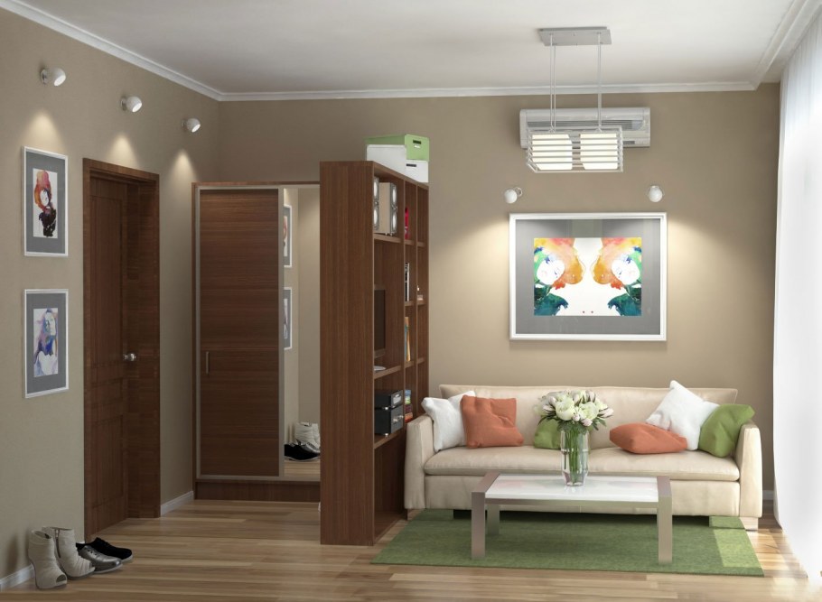 Расстановка мебели в однокомнатной