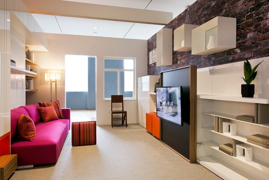 Гостиная с рабочим местом