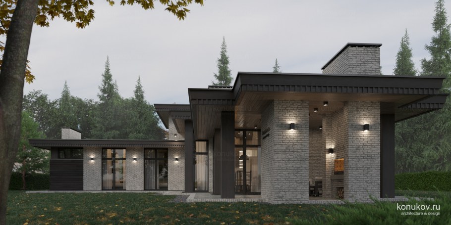 Стиль Райта дом 150 кв.м