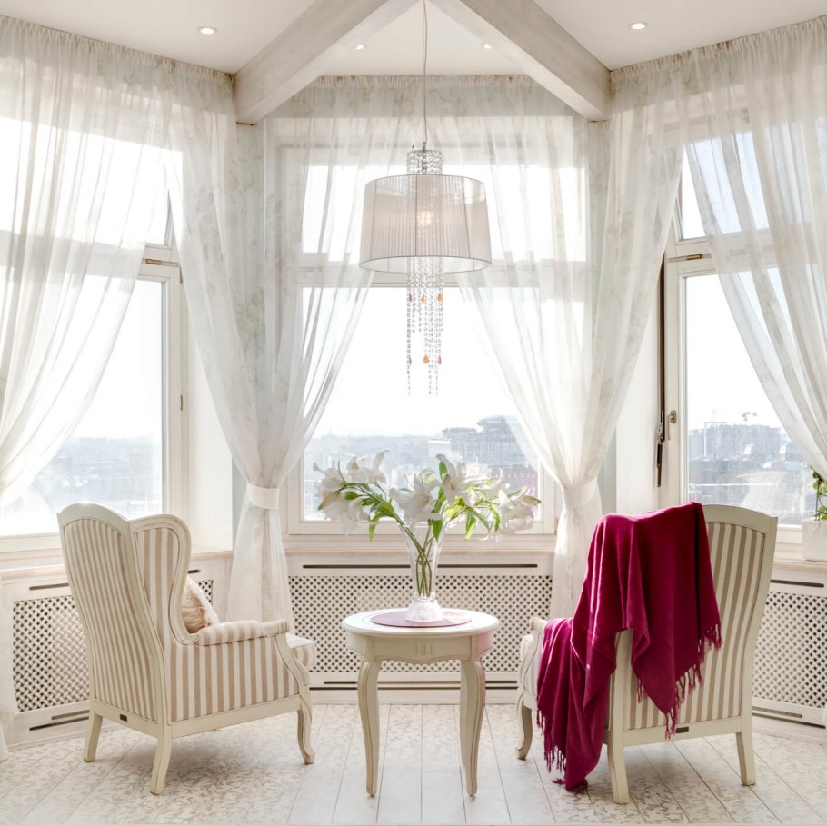 Римские шторы на эркер п44т