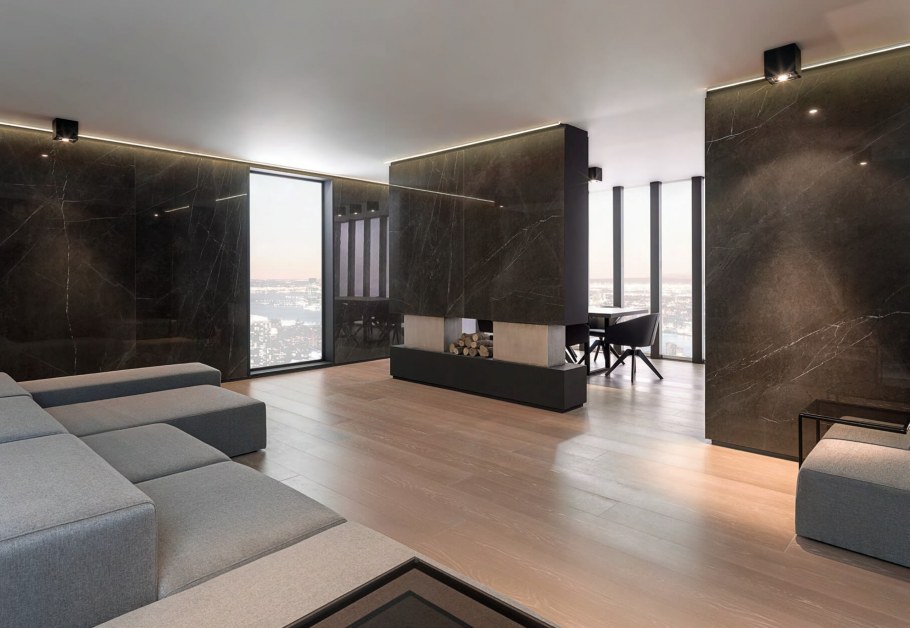 Керамическая плитка Urbatek Xlight 120x250 Savage Dark Polished