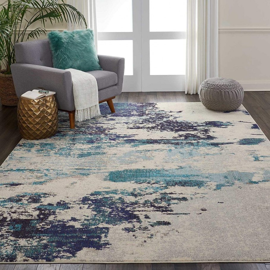 Ковер на пол цвета морской волны