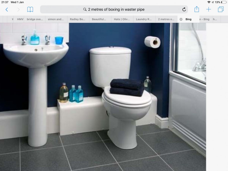 Короб для труб под раковиной