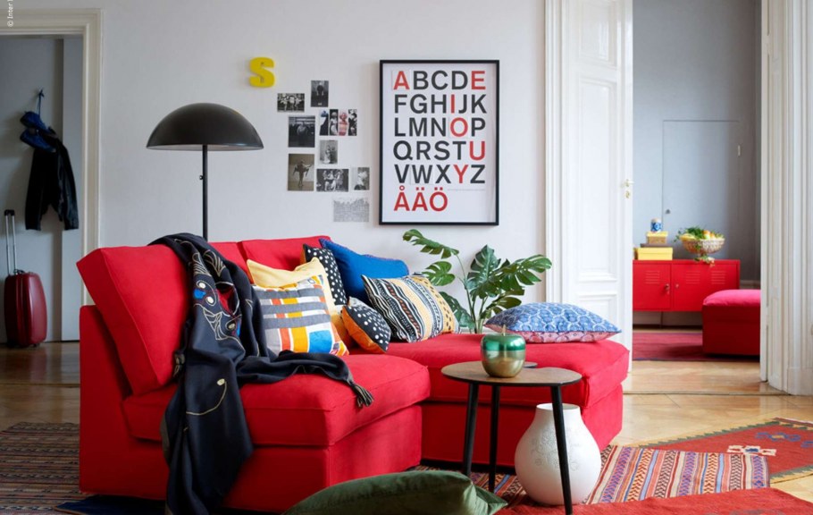 Яркие кухни гостиные