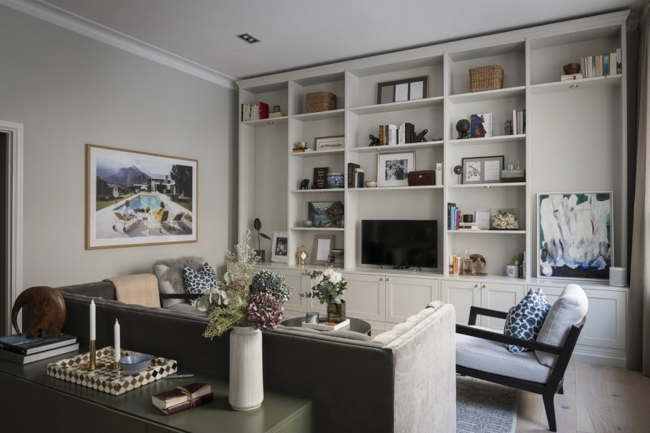 Рабочее пространство в гостиной