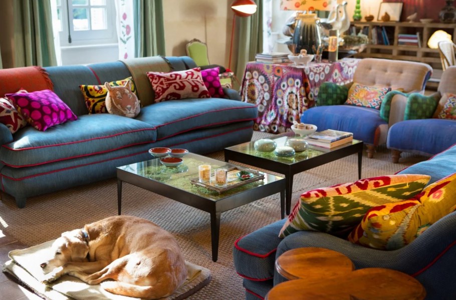 Стиль бохо в интерьере диван