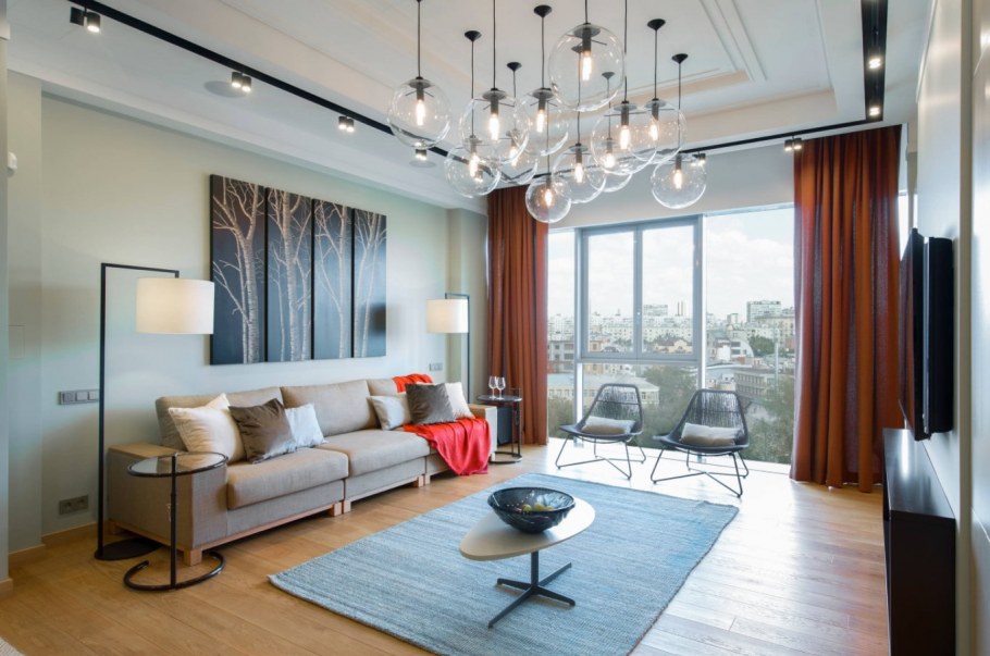 Удлиненную люстру 6 Рожков гостиная 18 метров