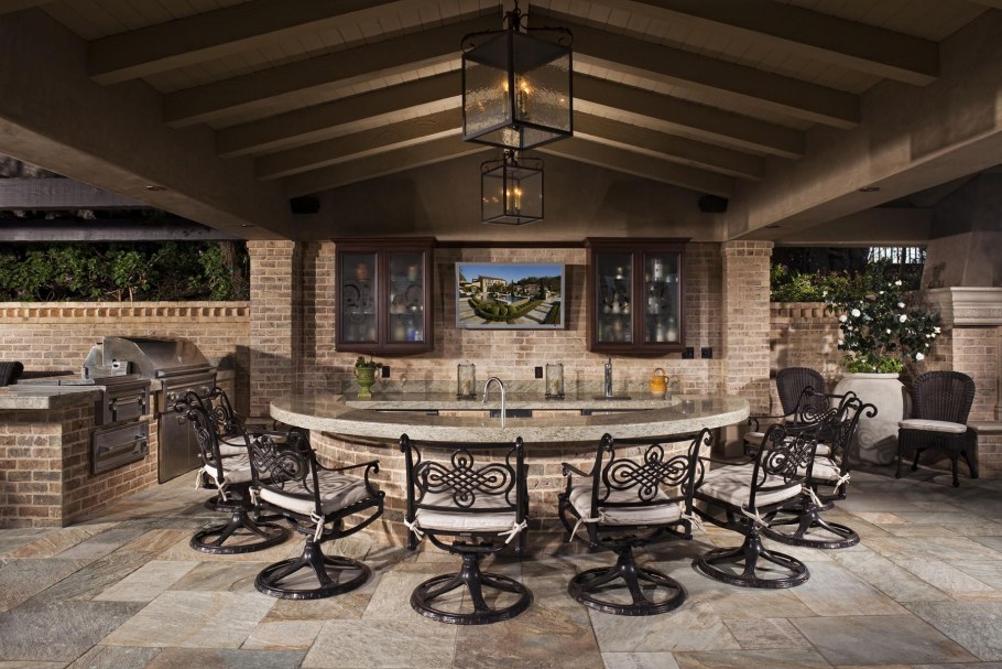 Интерьер зоны барбекю