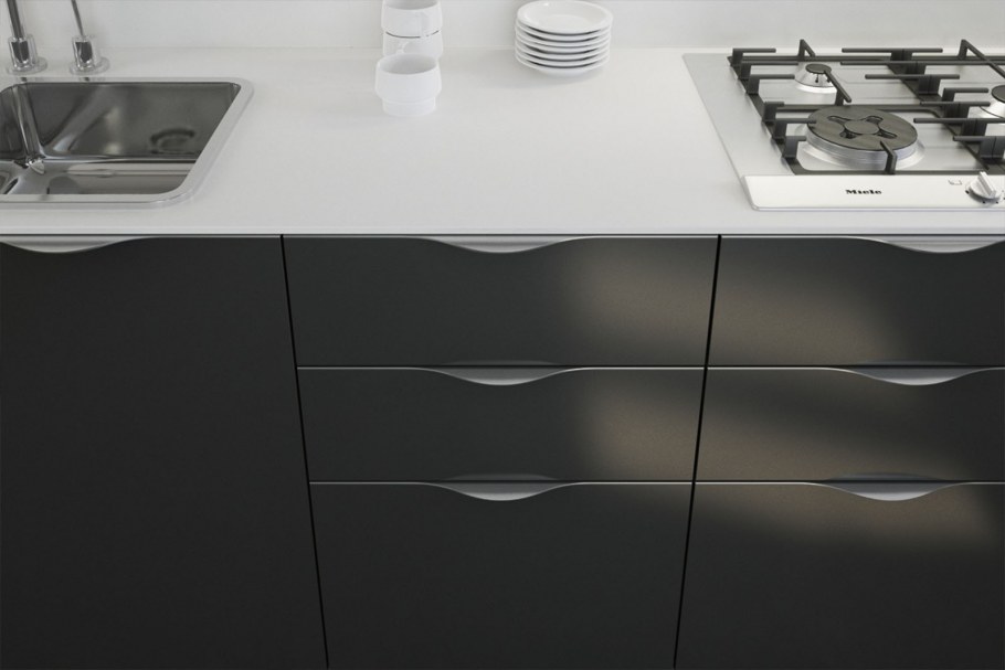 Фрезерованные ручки на фасадах