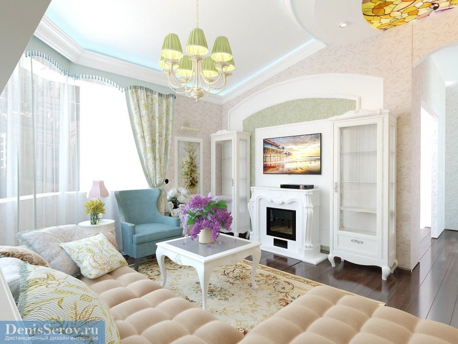 Гостиная в стиле классика и Прованс