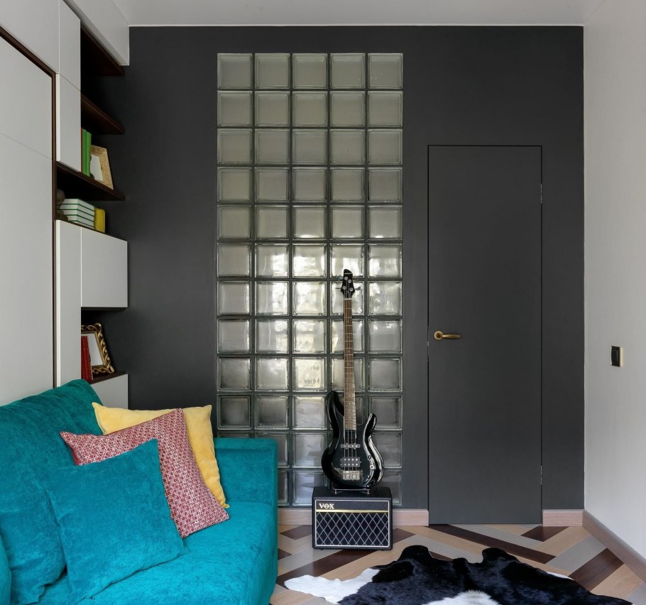 Стеклянные блоки в интерьере квартиры