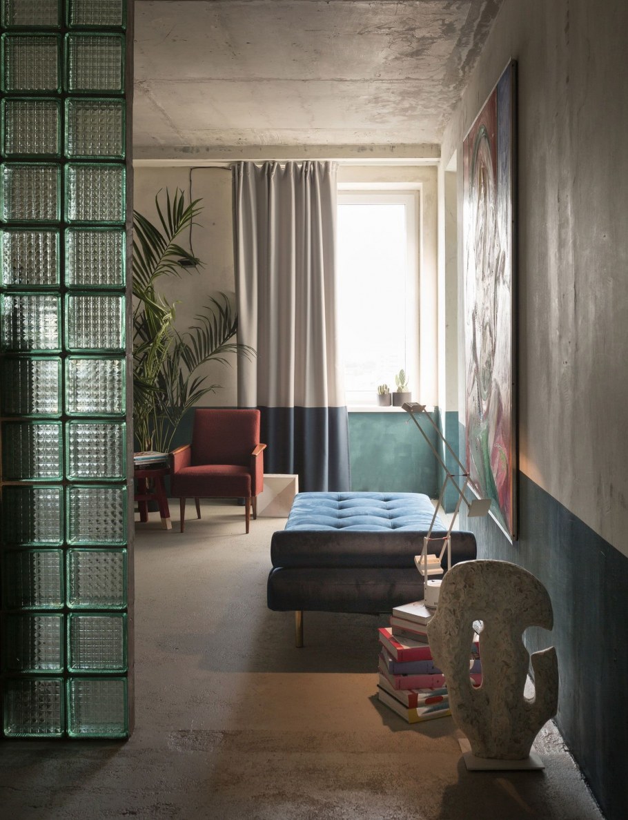 Стеклоблоки в современном интерьере