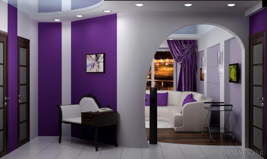 Фиолетовая прихожая