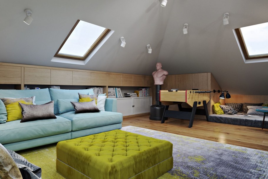 Четырёхскатная крыша с мансардой