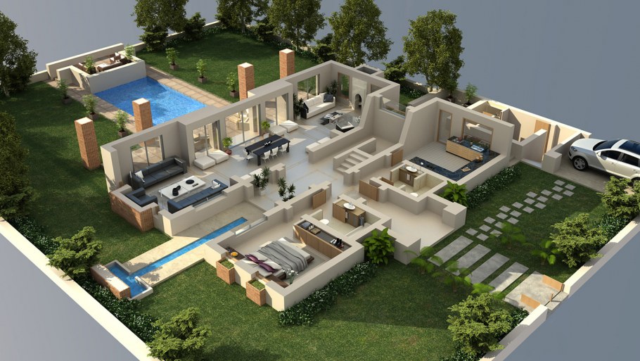 Floorplan 3d визуализация