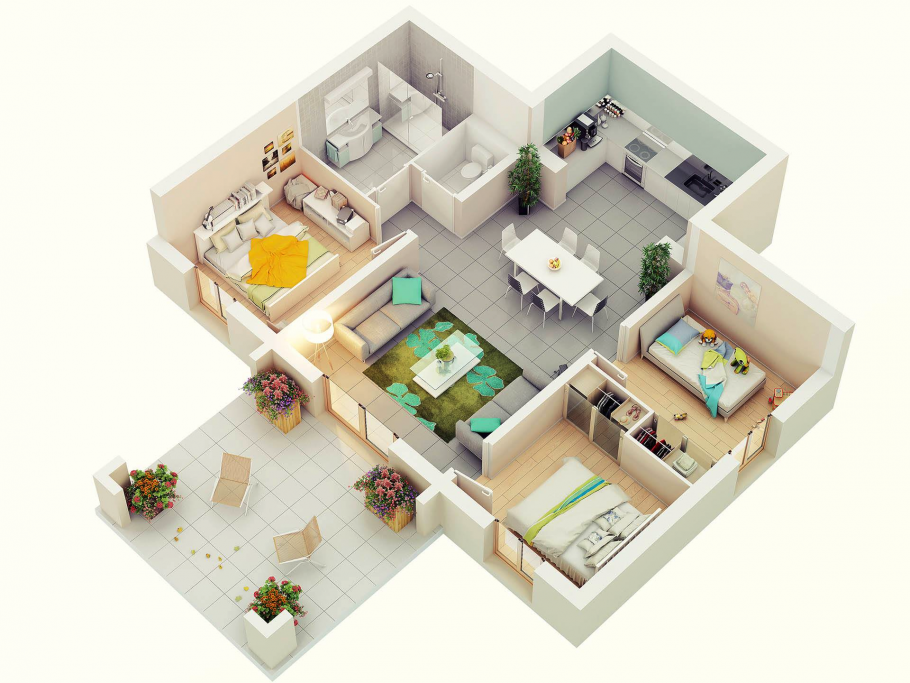 Floorplan 3d проекты