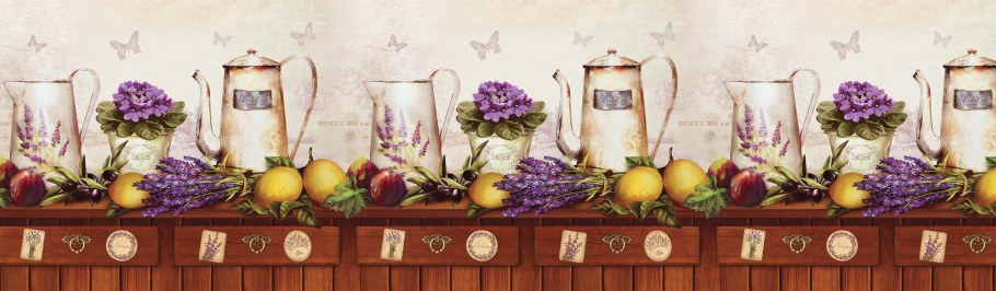 Панель интерьерная (3000*600 мм/5) "Альпийская Лаванда"