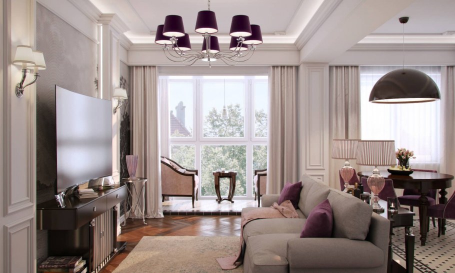 Неоклассика гостиные 2020