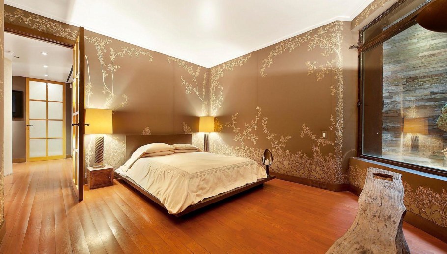 Декоративная штукатурка в спальне