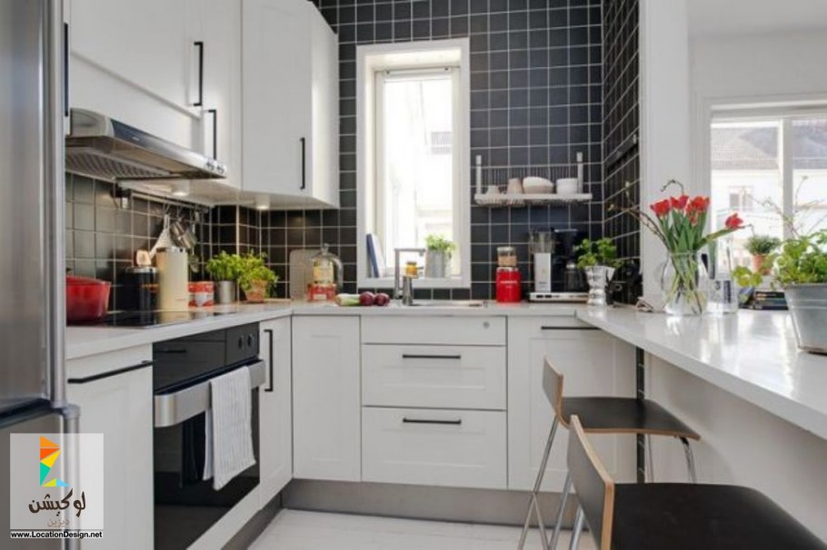 Стильный интерьер маленькой кухни