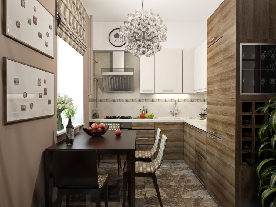 Дизайн маленькой кухни в современном стиле