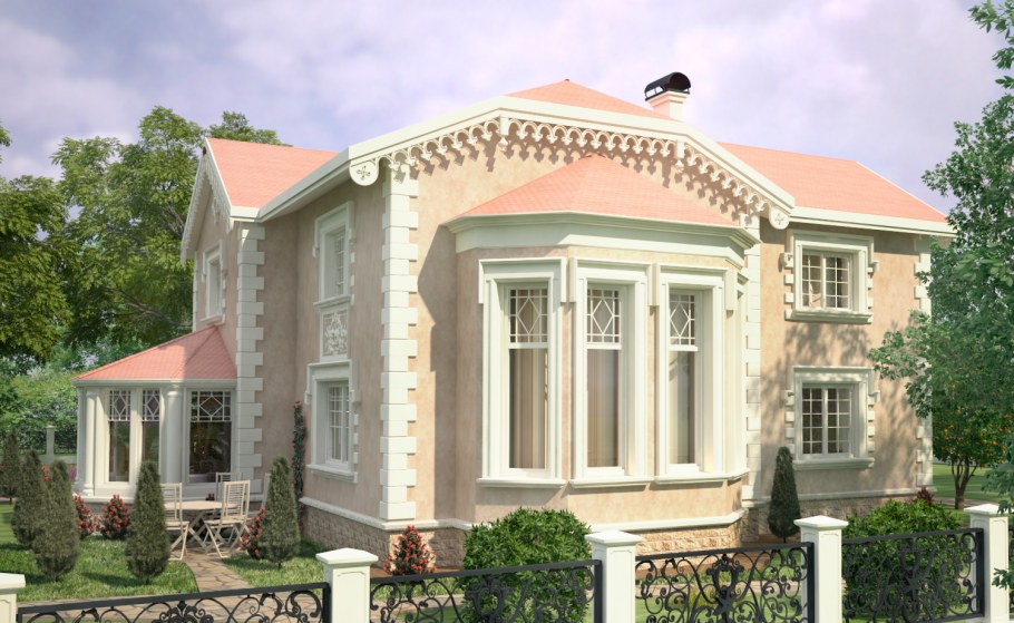 Застекленная веранда с камином