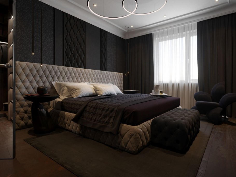 Спальня в лесных тонах