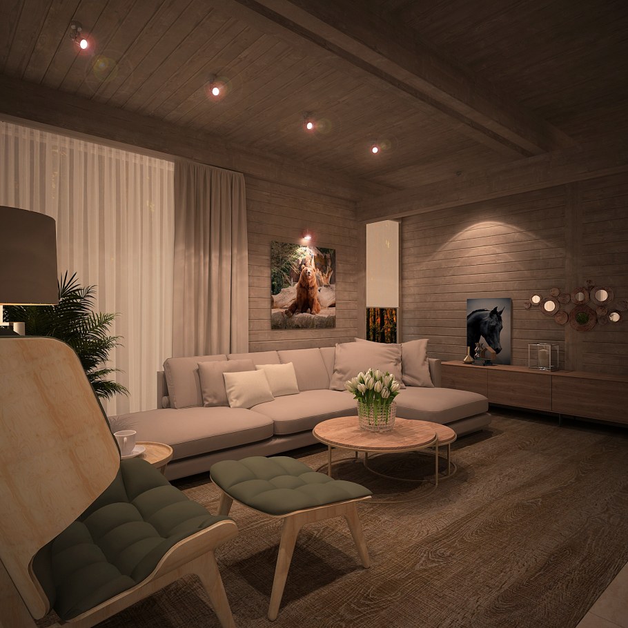 Светодизайн интерьера гостиной