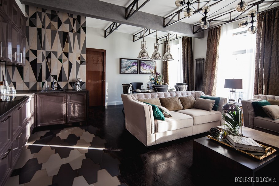 Сочетание лофта и арт деко