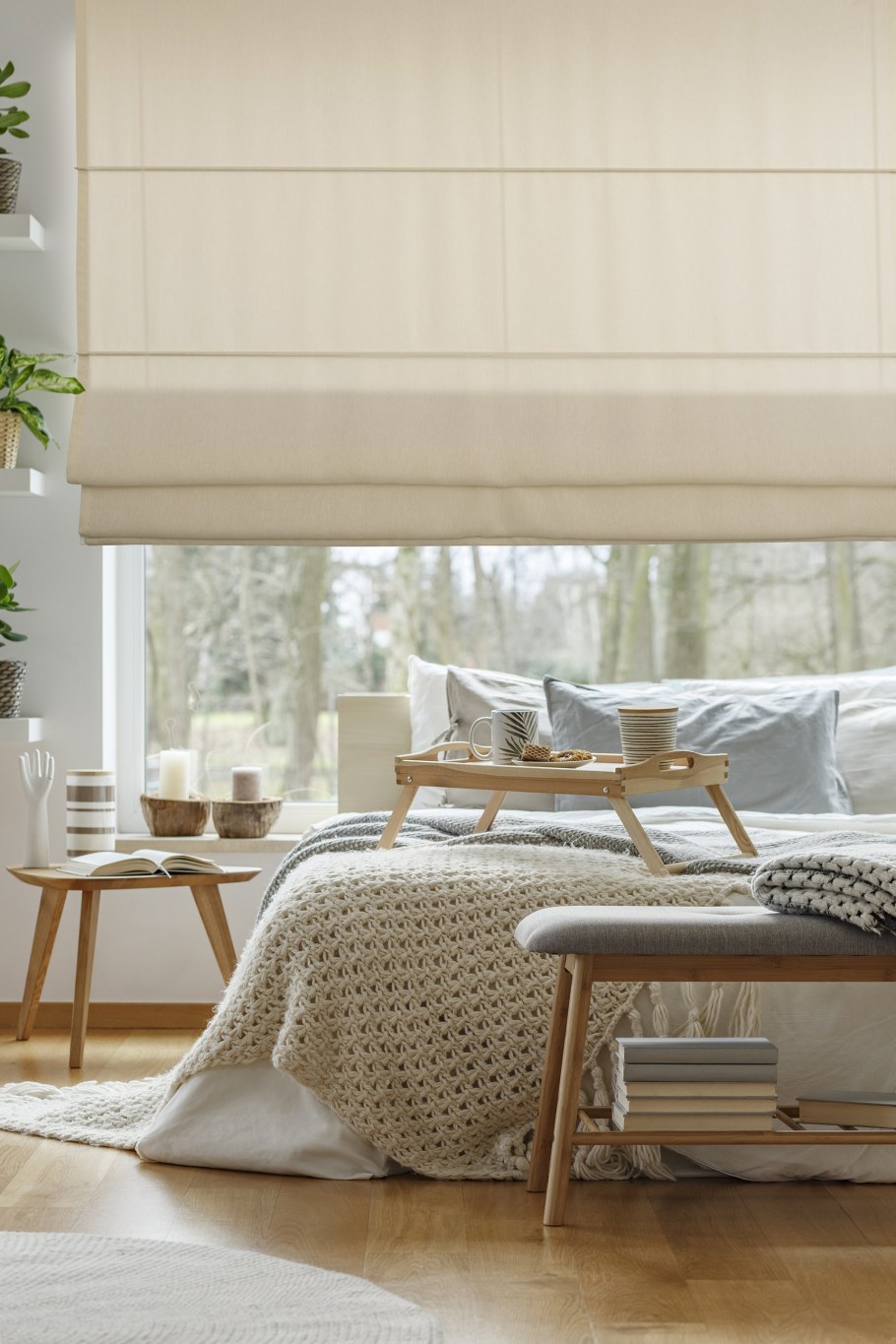 Римские шторы в гостиную в современном