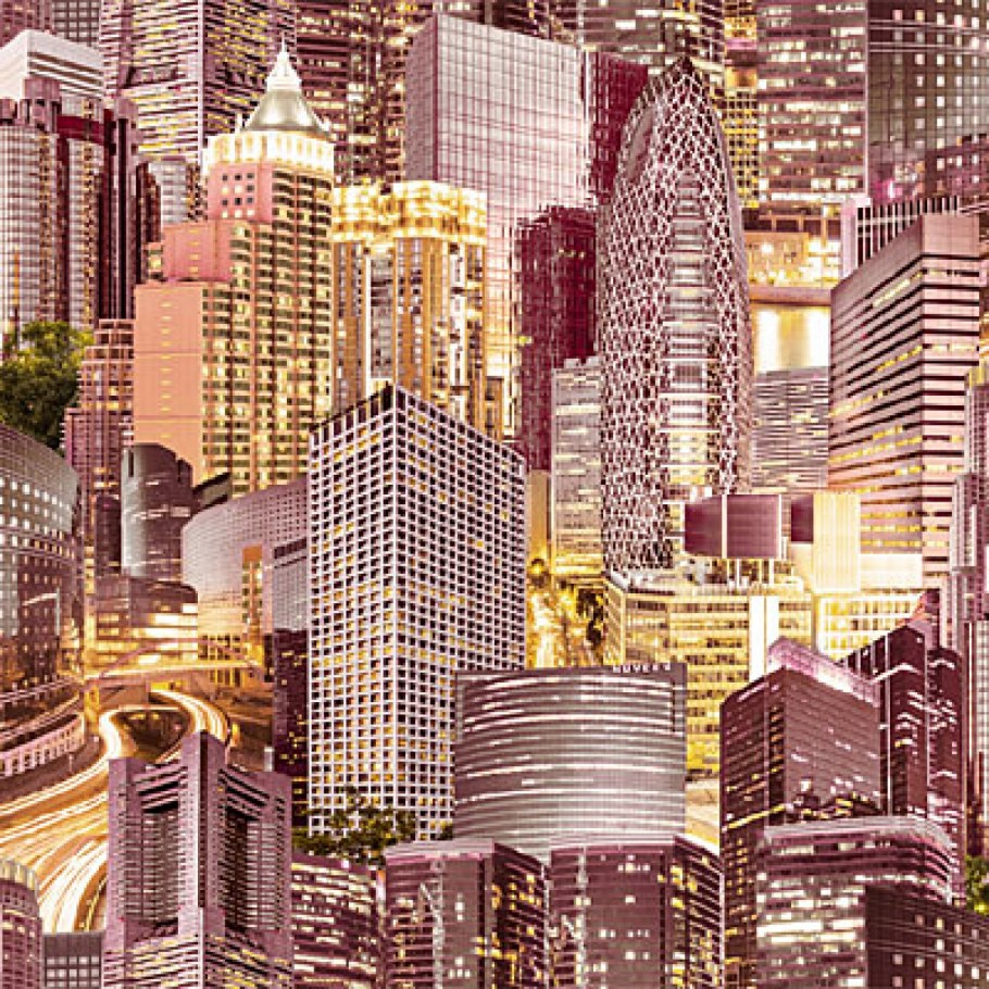 Обои город на стену