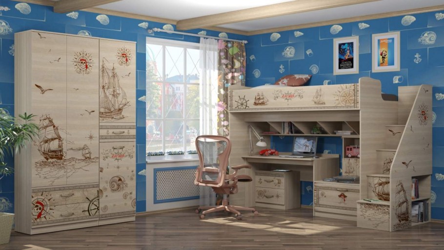 Кровать-чердак детская Ижмебель квест 18