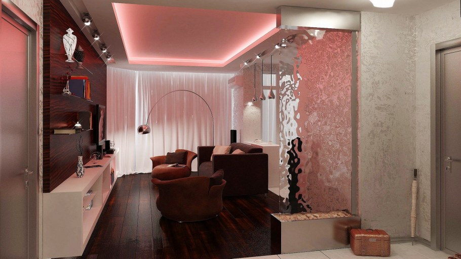 Гостиная совмещенная с коридором