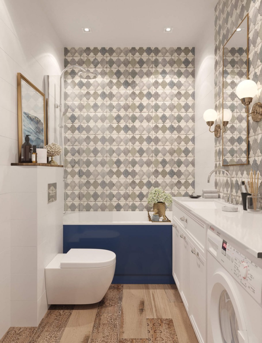 Средиземноморский стиль в интерьере ванной