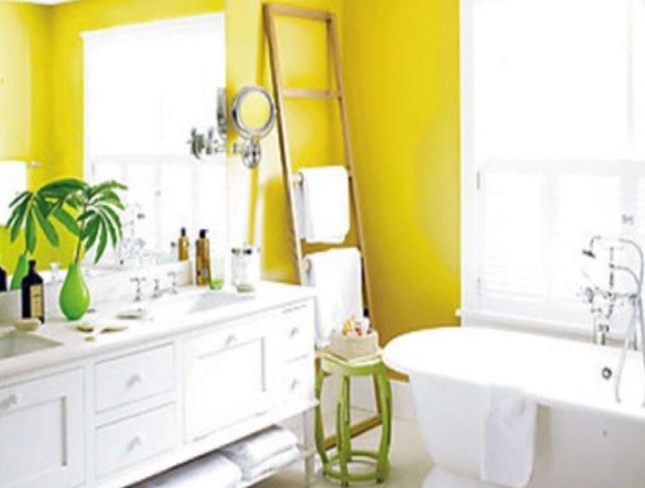 Ванна в лимонно желтом цвете