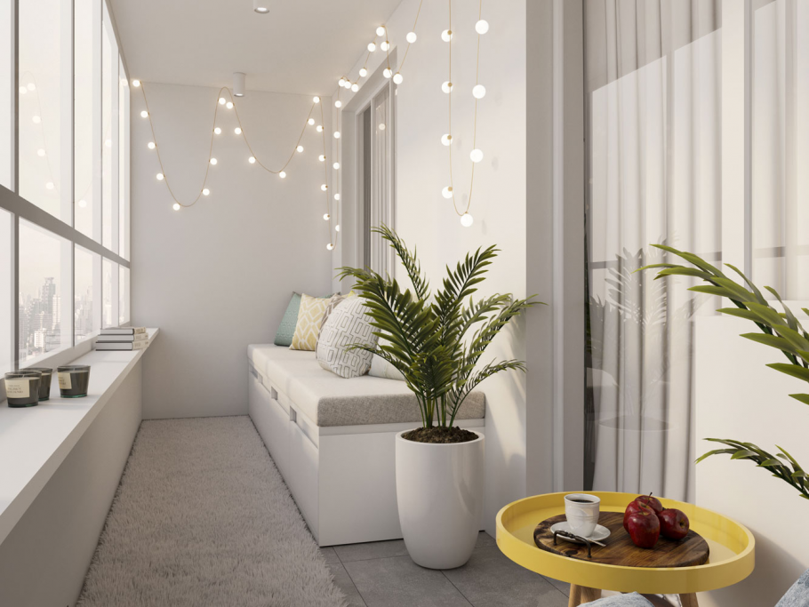 Балкон квадратный на 4 м кв