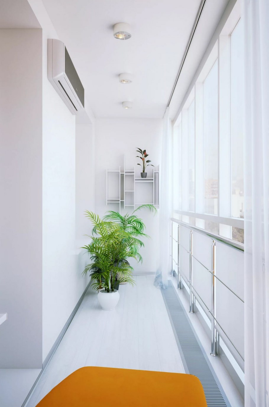 Интерьер балкона лоджии