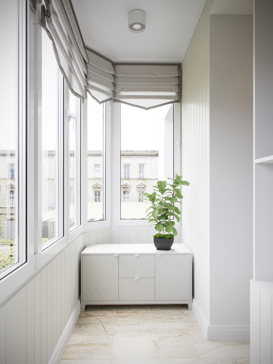 Стильный интерьер лоджии