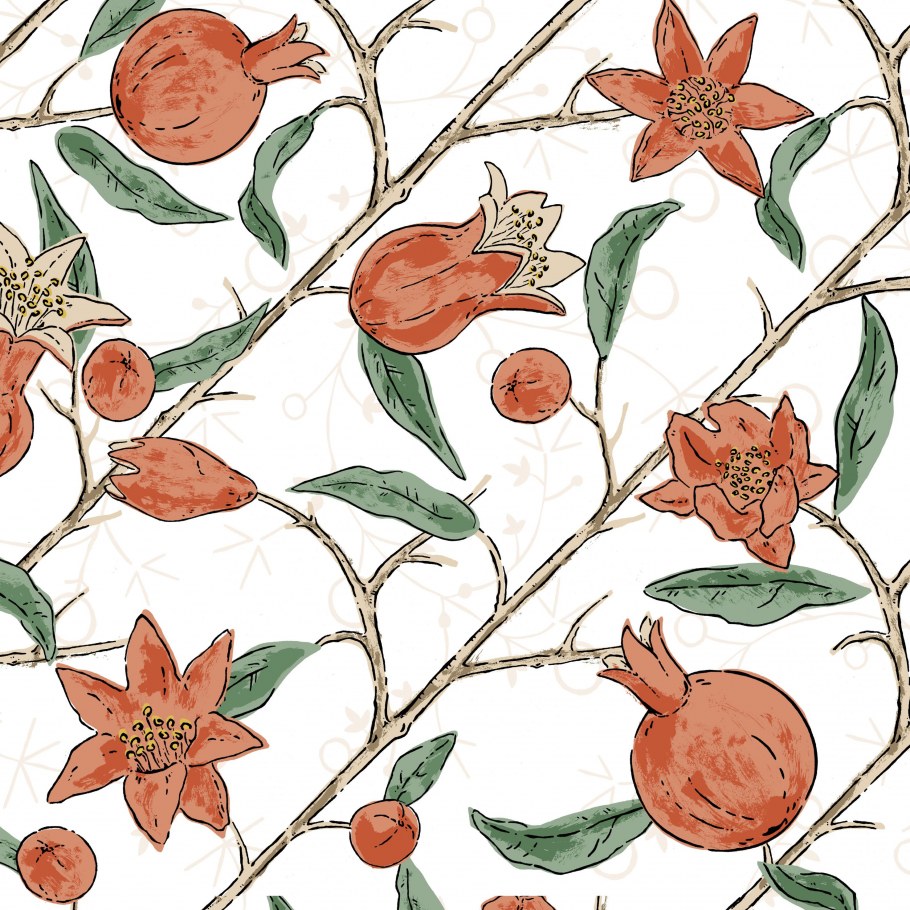 Цветок граната орнамент