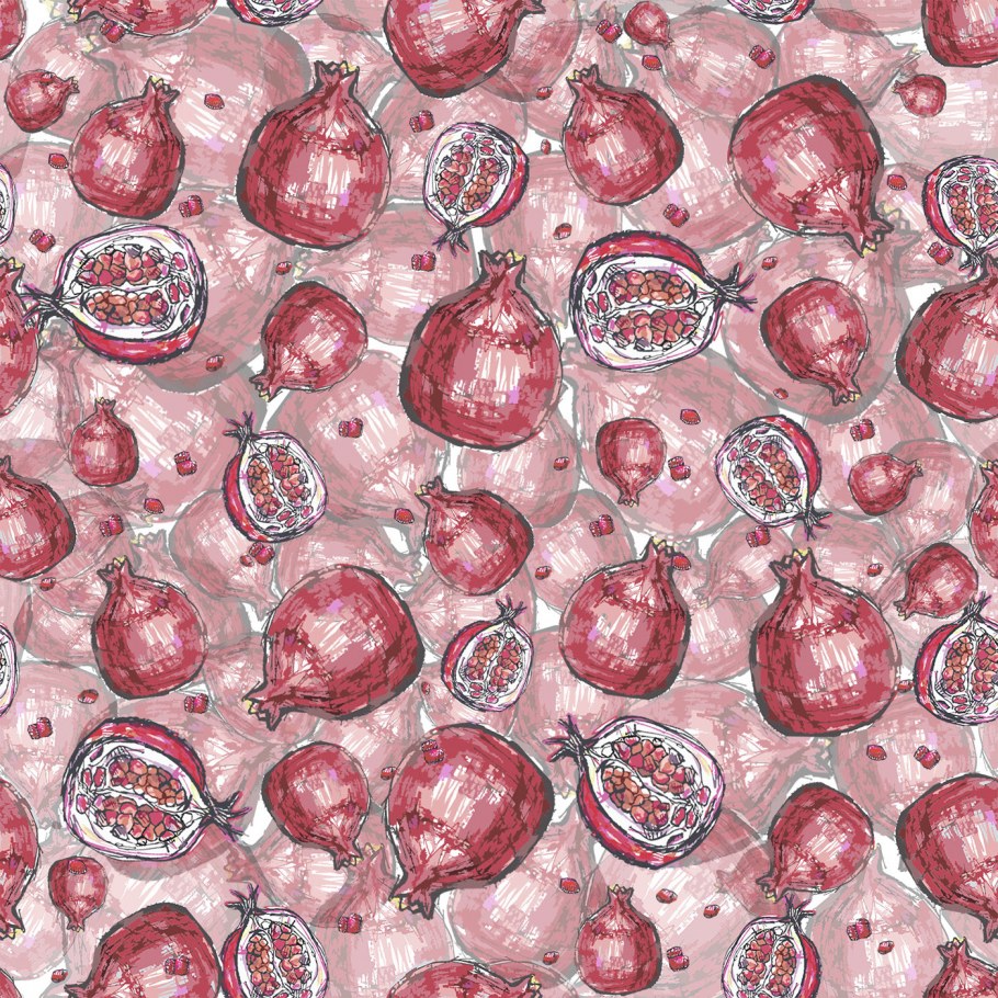 Фон с гранатами