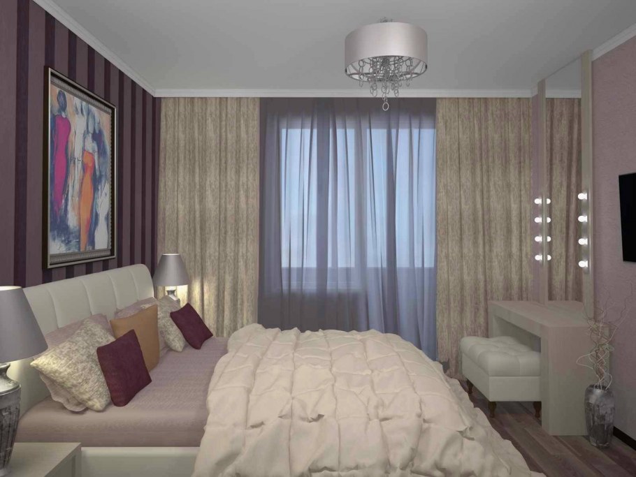 Интерьер спальни 13 м2