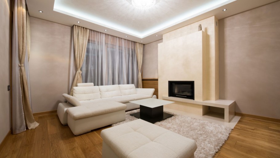 Потолки из гипсокартона в зале 18 кв.м