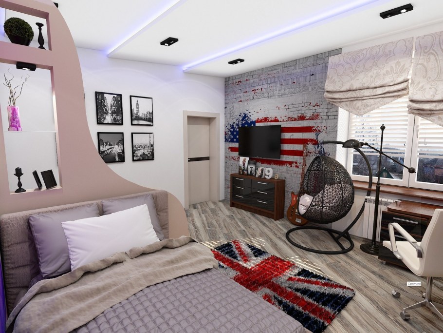 Интерьер подростковой комнаты