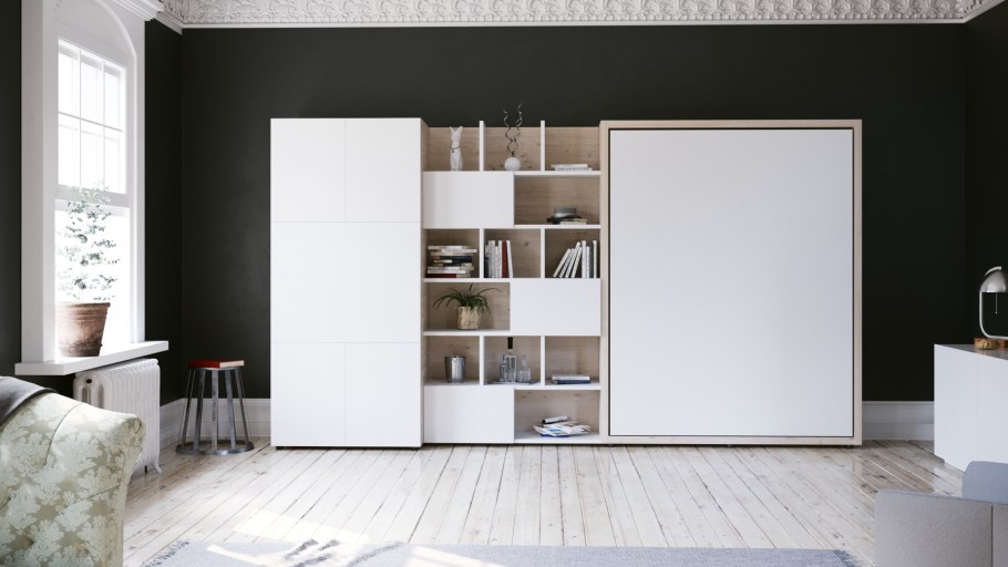 Шкаф-кровать в интерьере однокомнатной квартиры