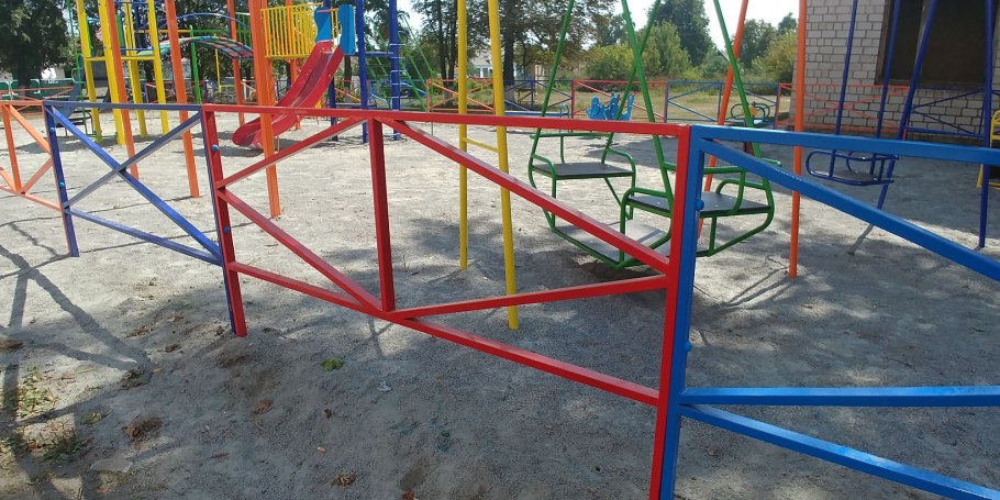 Ограждение детской площадки 3 д забором