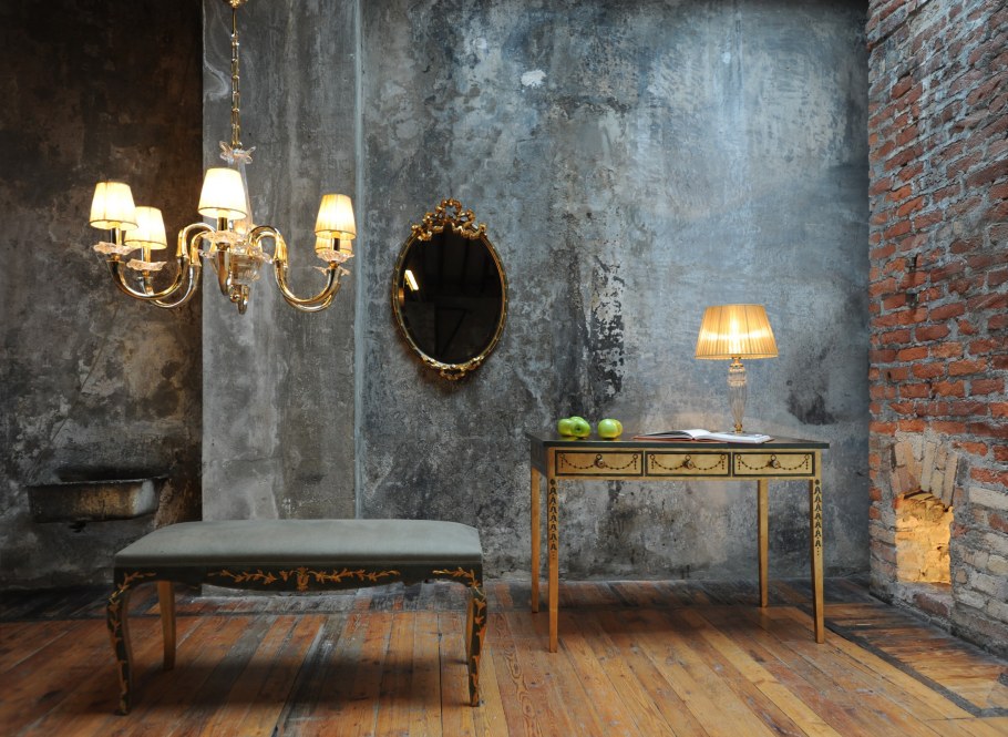 Состаренные стены в интерьере