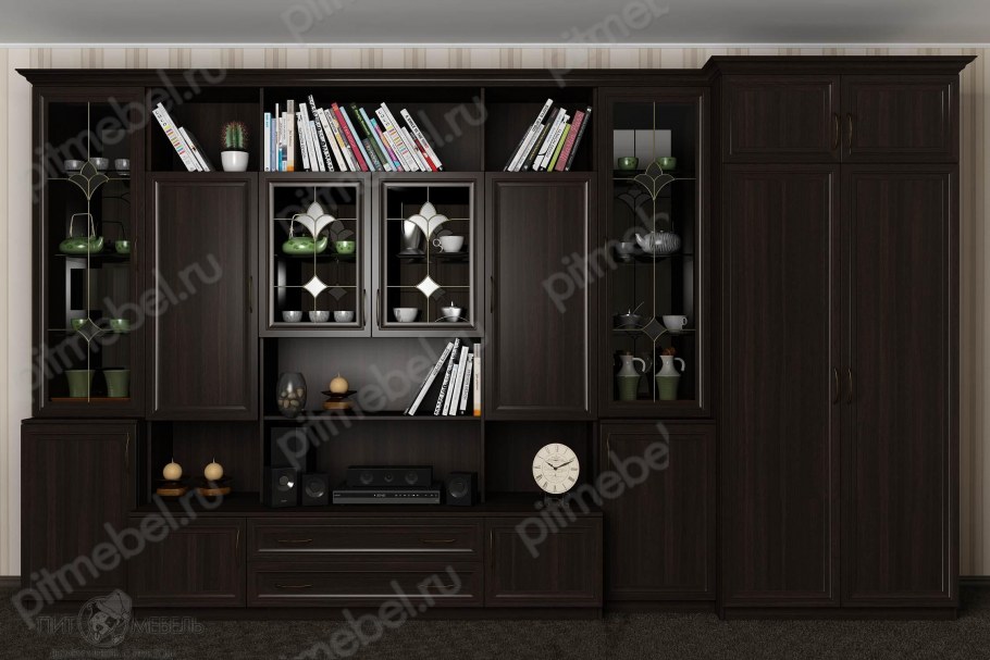 Стенка в гостиную без ниши под телевизор