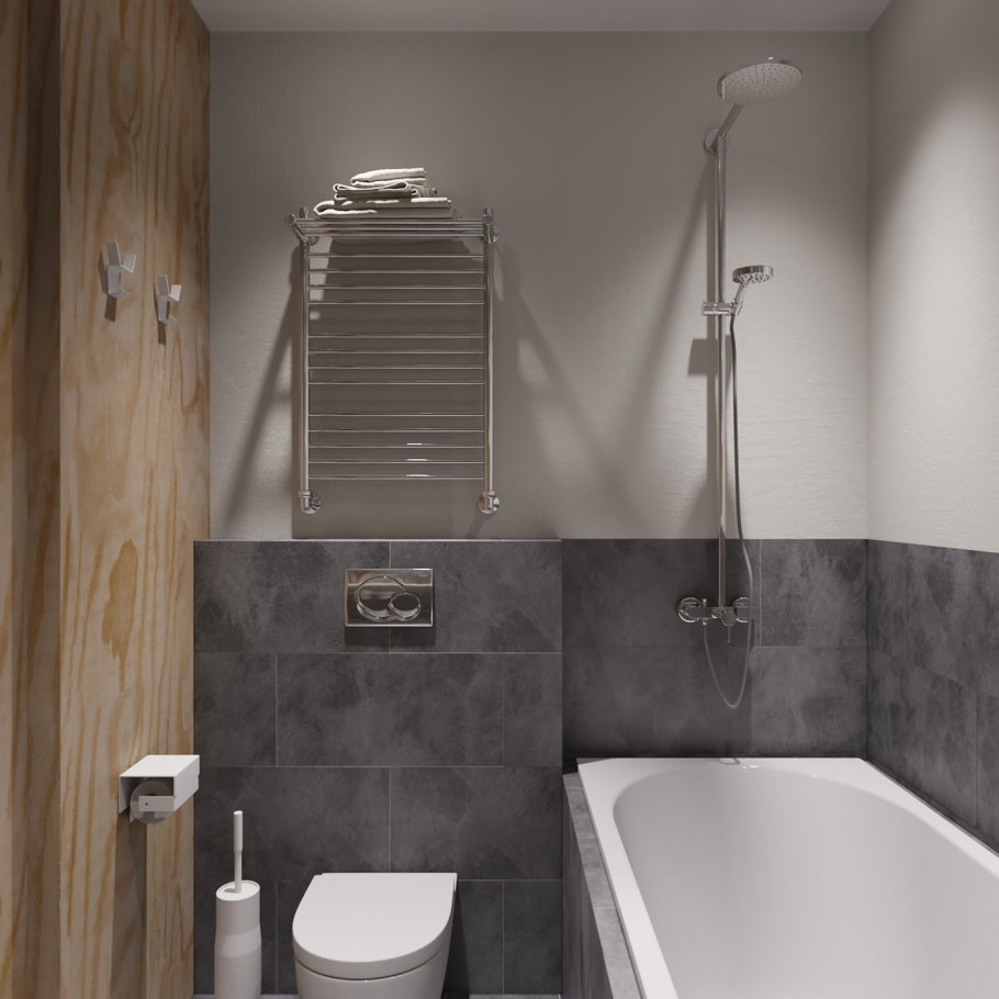 Ванная комната с душевой кабиной